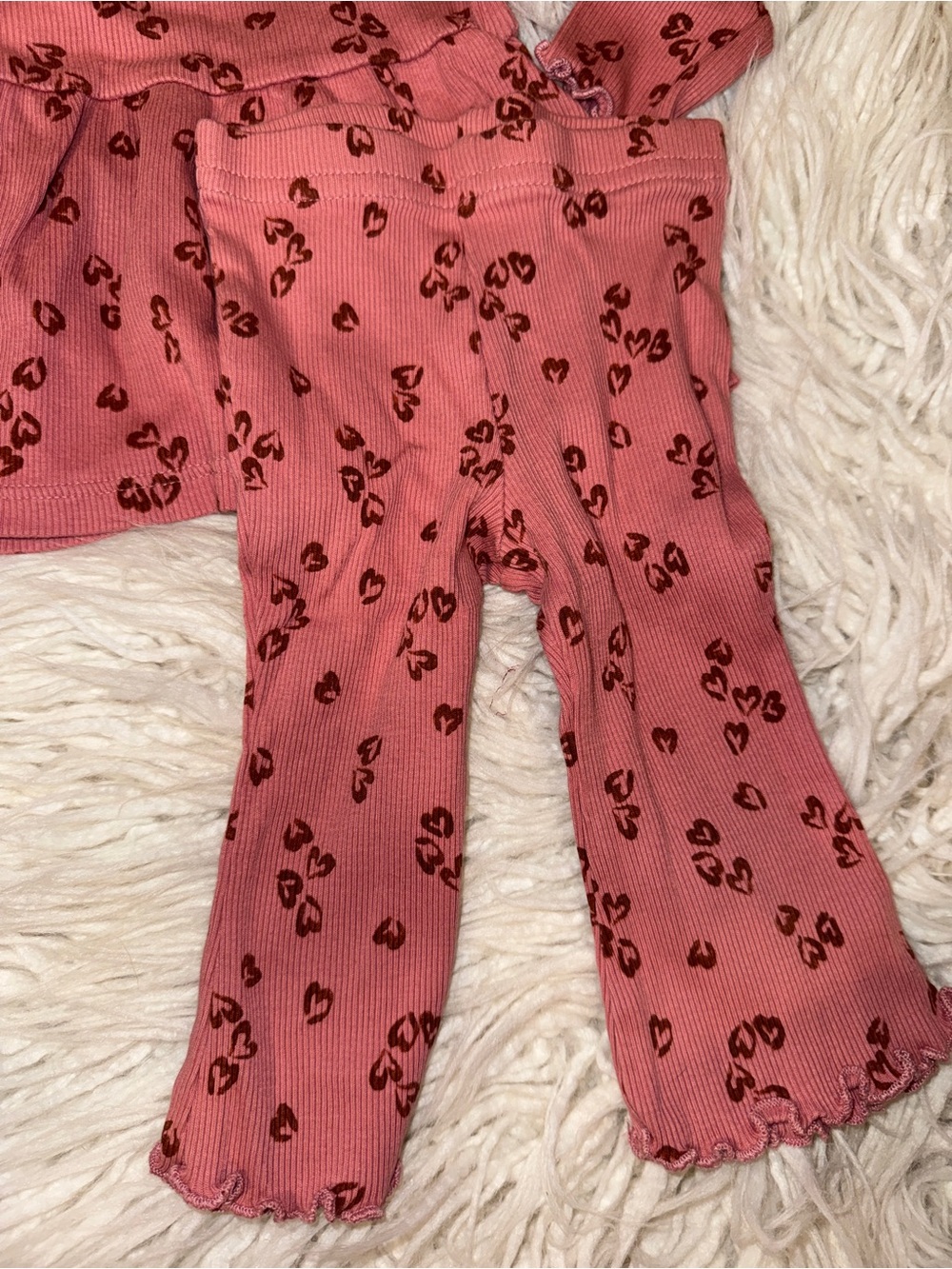 Carter's Pink Ruffle Top & Pants Matching Set - Picture 2 of 4